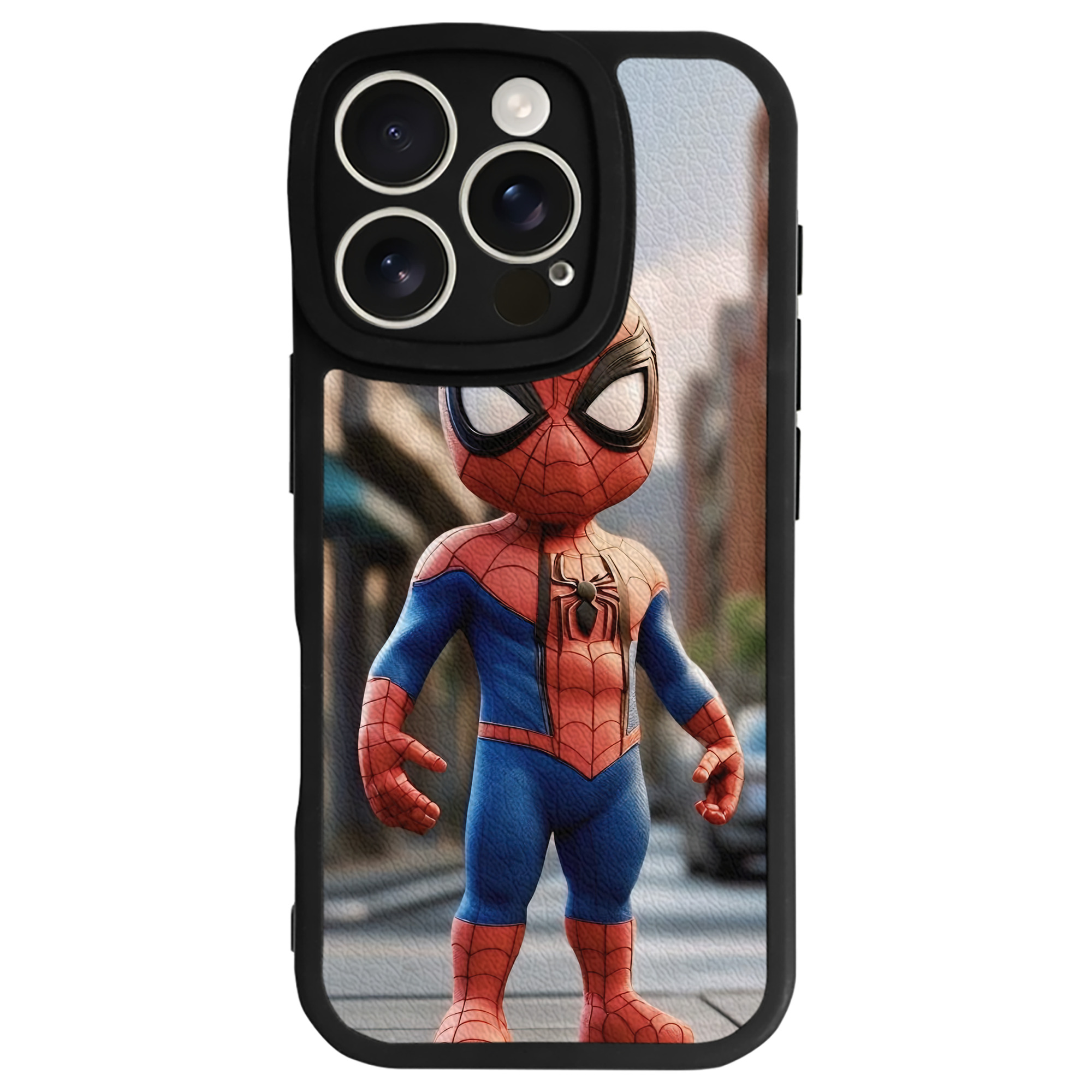 （画像用） Spider Man スパイダーマン 【iPhone 16シリーズ対応】シリコンスマホケース（レザー調） 材質：シリコン